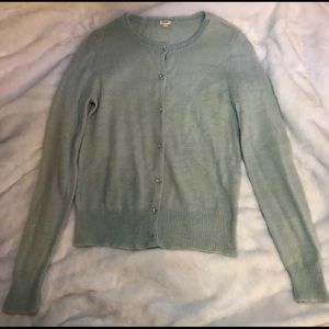 Jcrew Mint Green Alpaca Wool Blend Cardigan